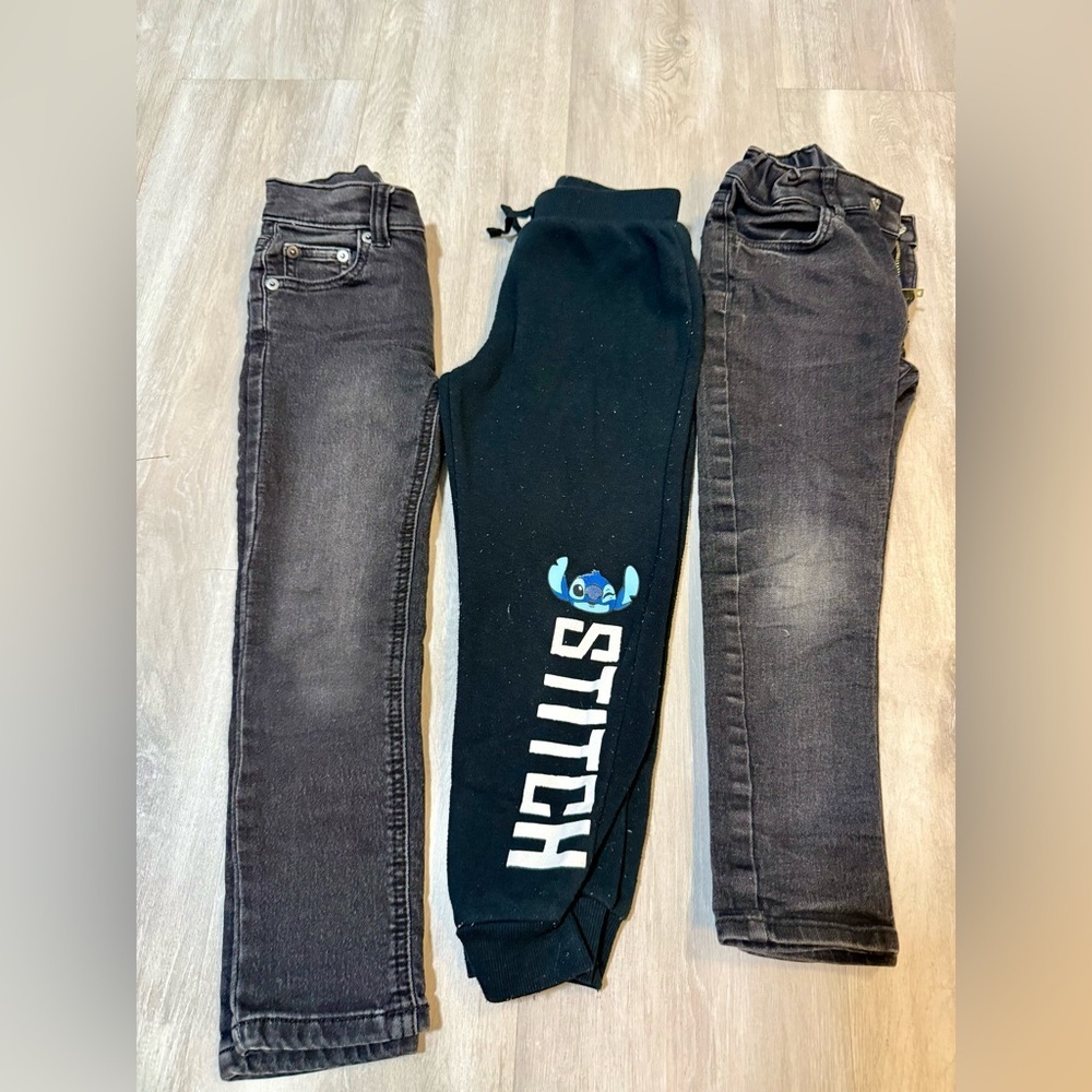 Boys Pants Lot Size 5T Jeans Joggers Stitch Disney Bundle Kids Clothes